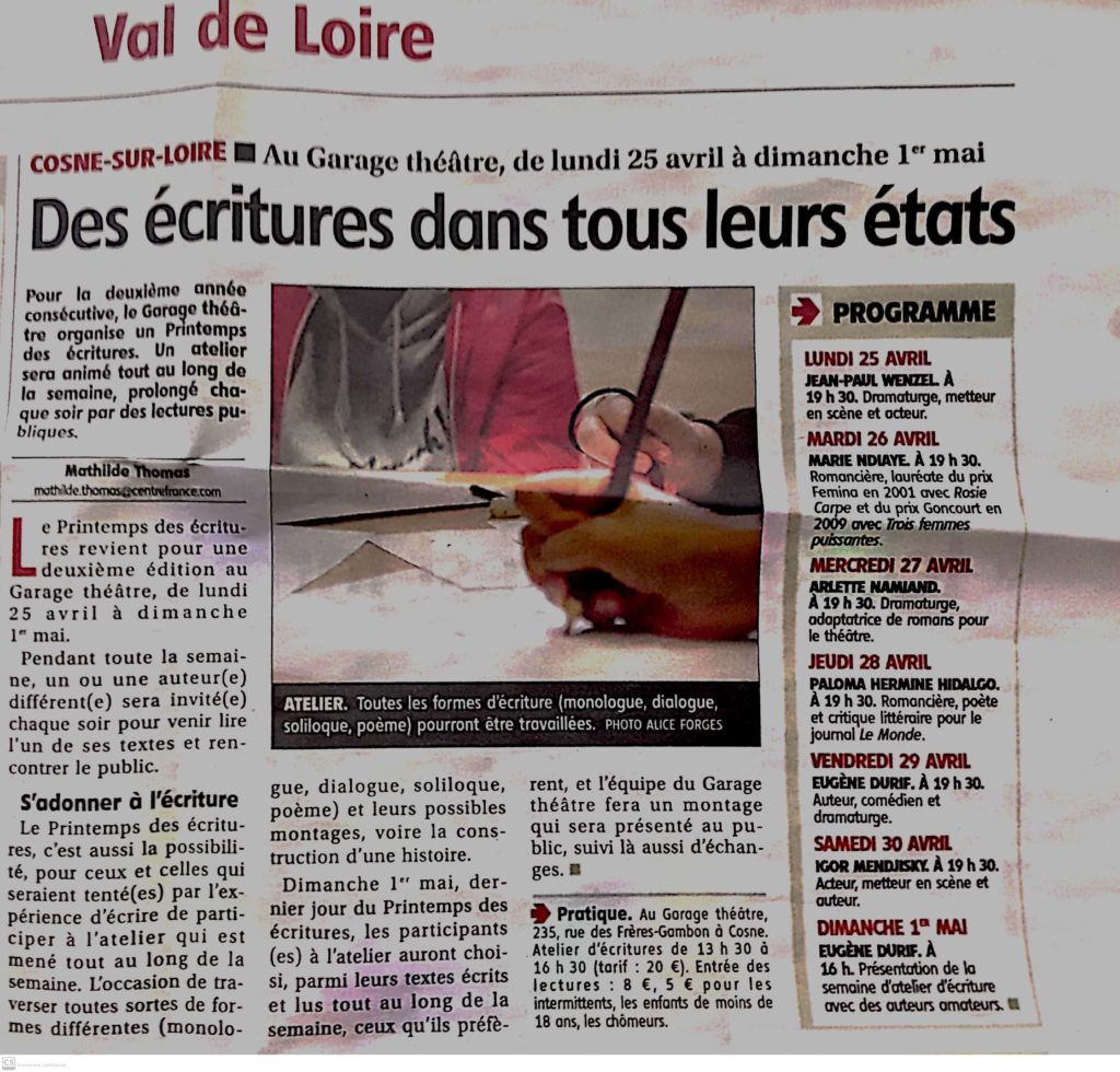 Le Journal du Centre 23-04-2022